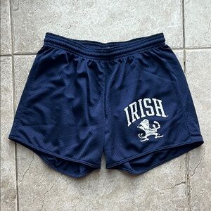 Iris Blue Athletic Shorts Lightweight Breathable Notre Dame